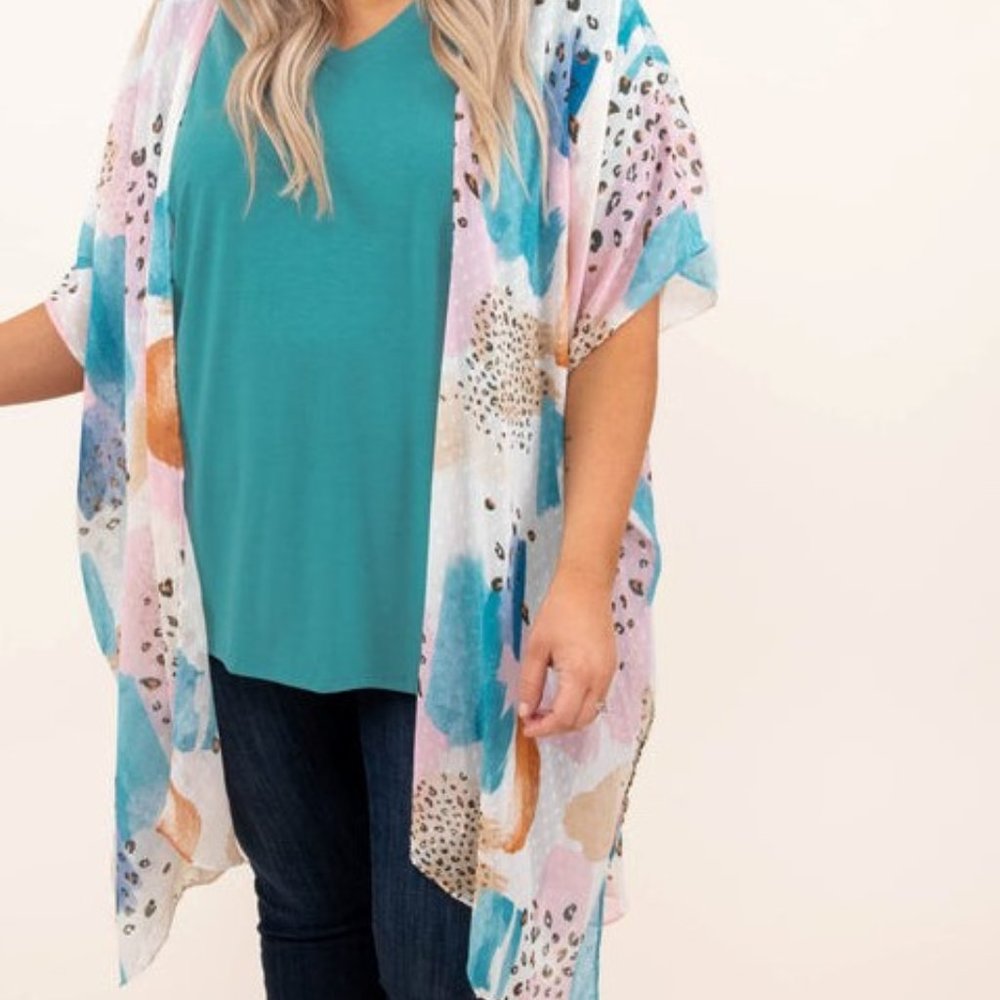 Kimono, Blue-Tan